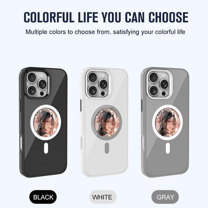 !Round Magnetic HD Projection Screen Phone Case NFC Ink